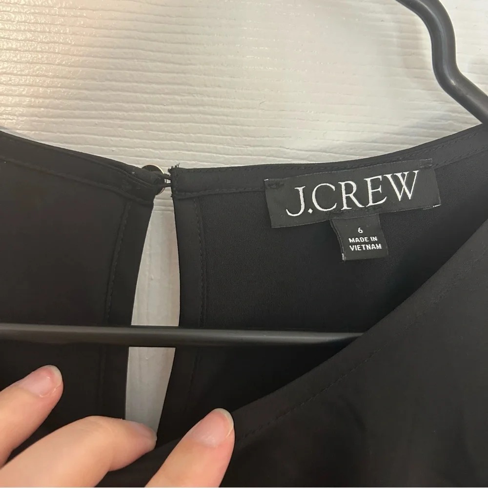 J. Crew Women’s Winter Garden Slip‎ Dress, Black 6